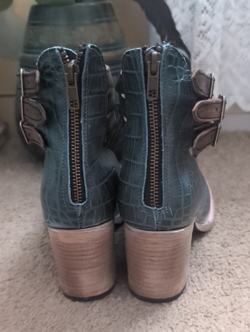 Freebird Randi Turquoise Croc - Picture 3 of 4
